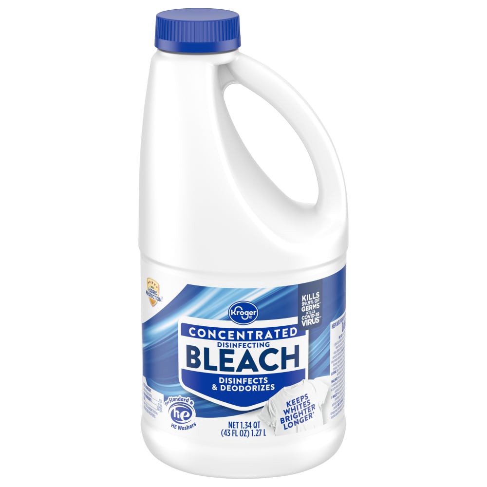 slide 1 of 5, Kroger Concentrated Disinfecting Bleach, 43 fl oz