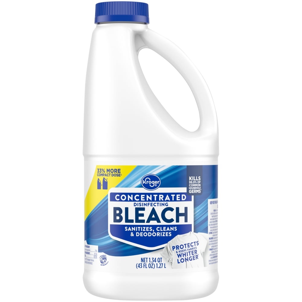 slide 1 of 1, Kroger Concentrated Disinfecting Bleach, 43 fl oz