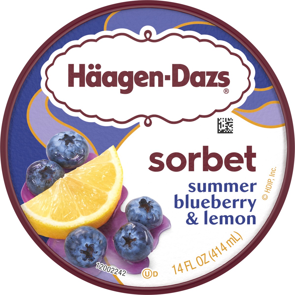slide 9 of 13, Häagen-Dazs Summer Blueberry & Lemon Sorbet 14 fl oz, 14 fl oz