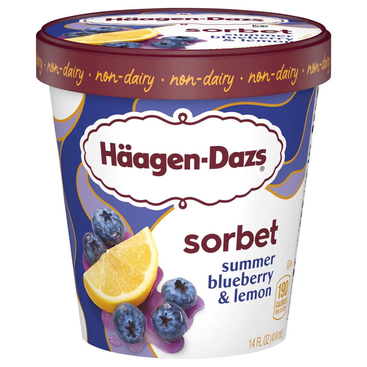 slide 5 of 13, Häagen-Dazs Summer Blueberry & Lemon Sorbet 14 fl oz, 14 fl oz