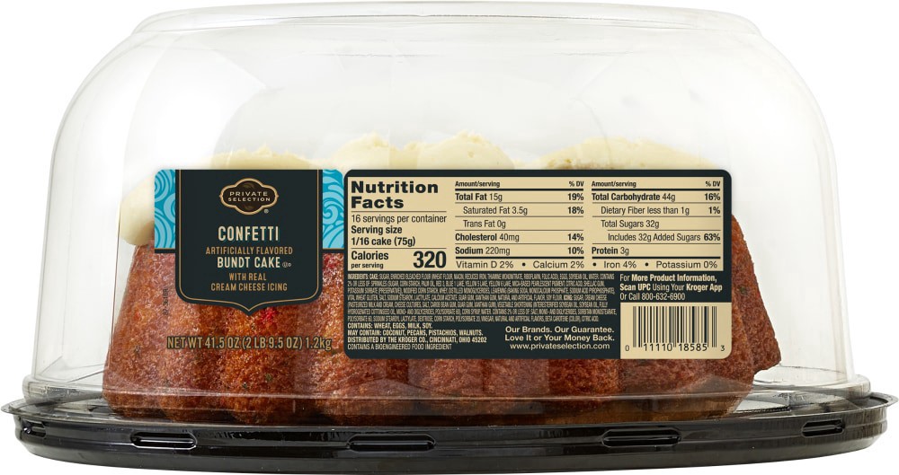 slide 2 of 2, Private Selection Confetti Bundt Cake With Cream Cheese Icing, 41.5 oz