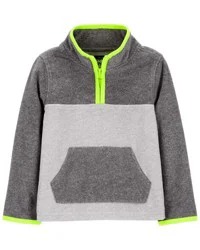 Oshkosh Baby Quarter-Zip Microfleece Pullover Grey 18M