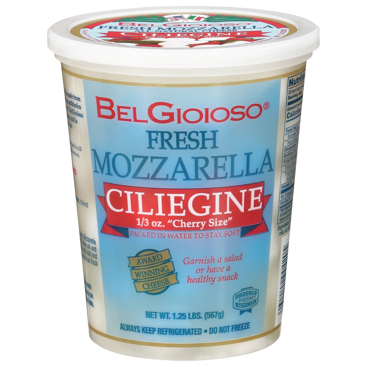 slide 13 of 14, BelGioioso Ciliegine Fresh Mozzarella Cheese 1.25 lb, 1.25 lb