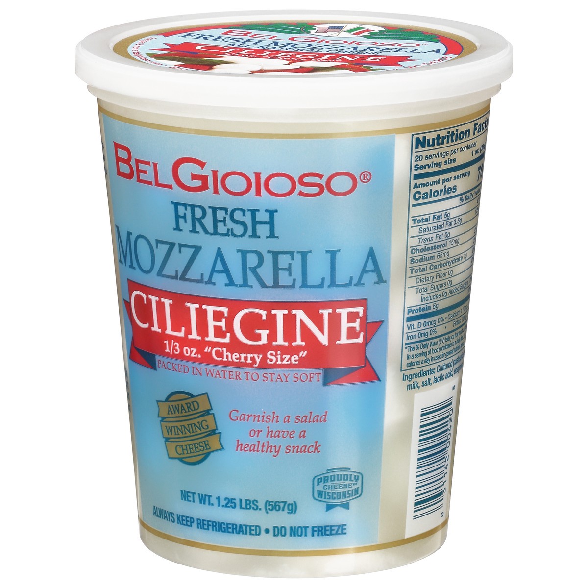 slide 4 of 14, BelGioioso Ciliegine Fresh Mozzarella Cheese 1.25 lb, 1.25 lb