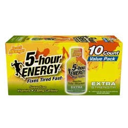 5-hour ENERGY, Extra Strength, Peach Mango, 10 Pack, 1.93 oz.