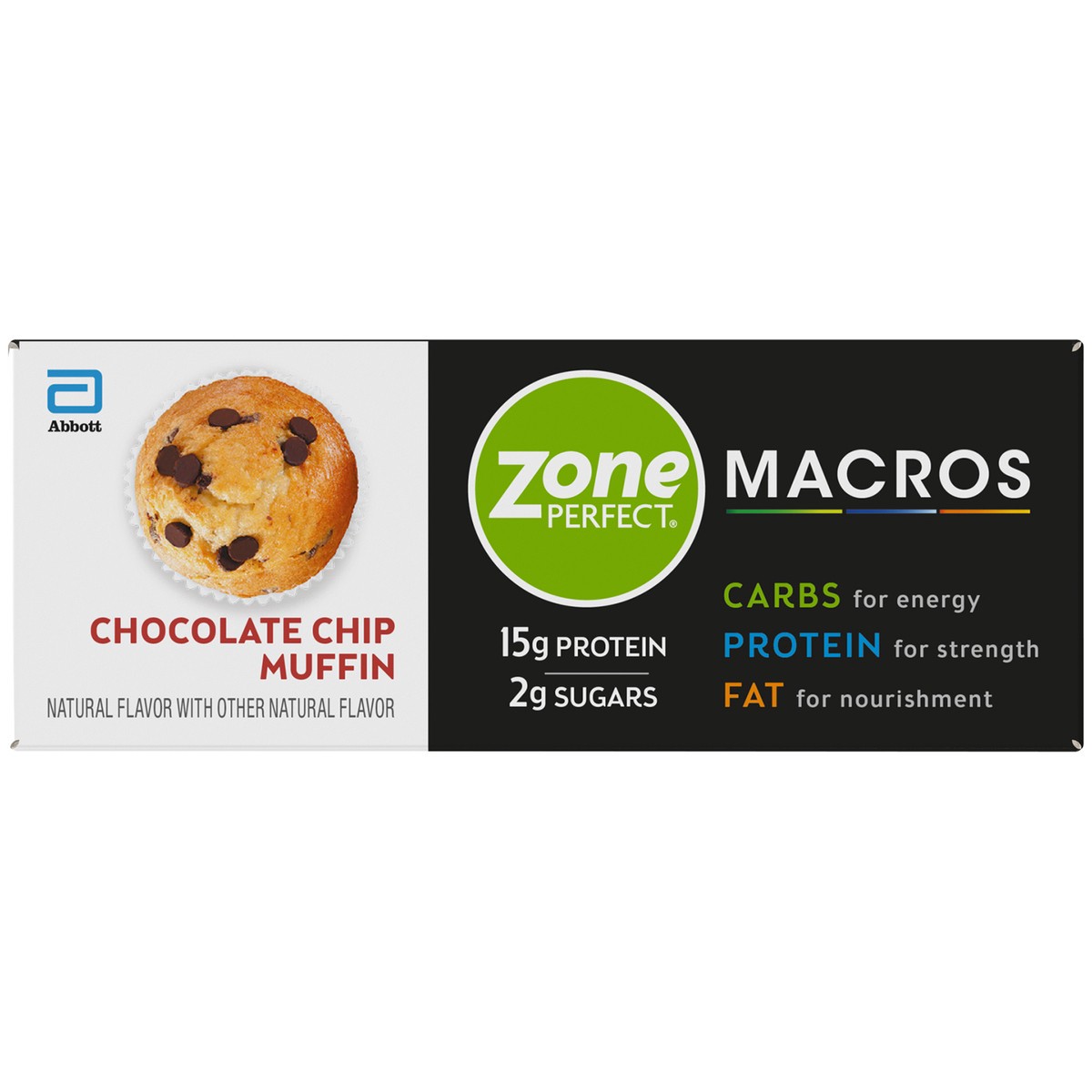 slide 9 of 9, Zone Perfect ZonePerfect Macros Protein Bar Chocolate Chip Muffin Bars 1.76 oz Bars, 8.8 oz