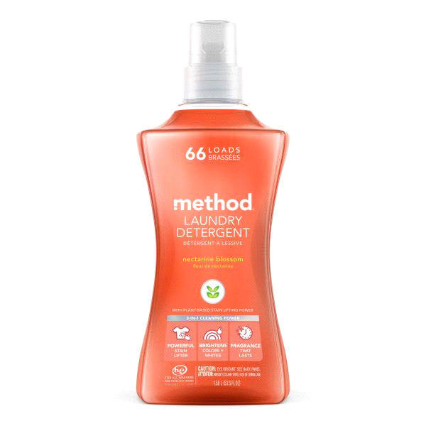 slide 1 of 3, method Nectarine Blossom Laundry Detergent, 53.5 fl oz