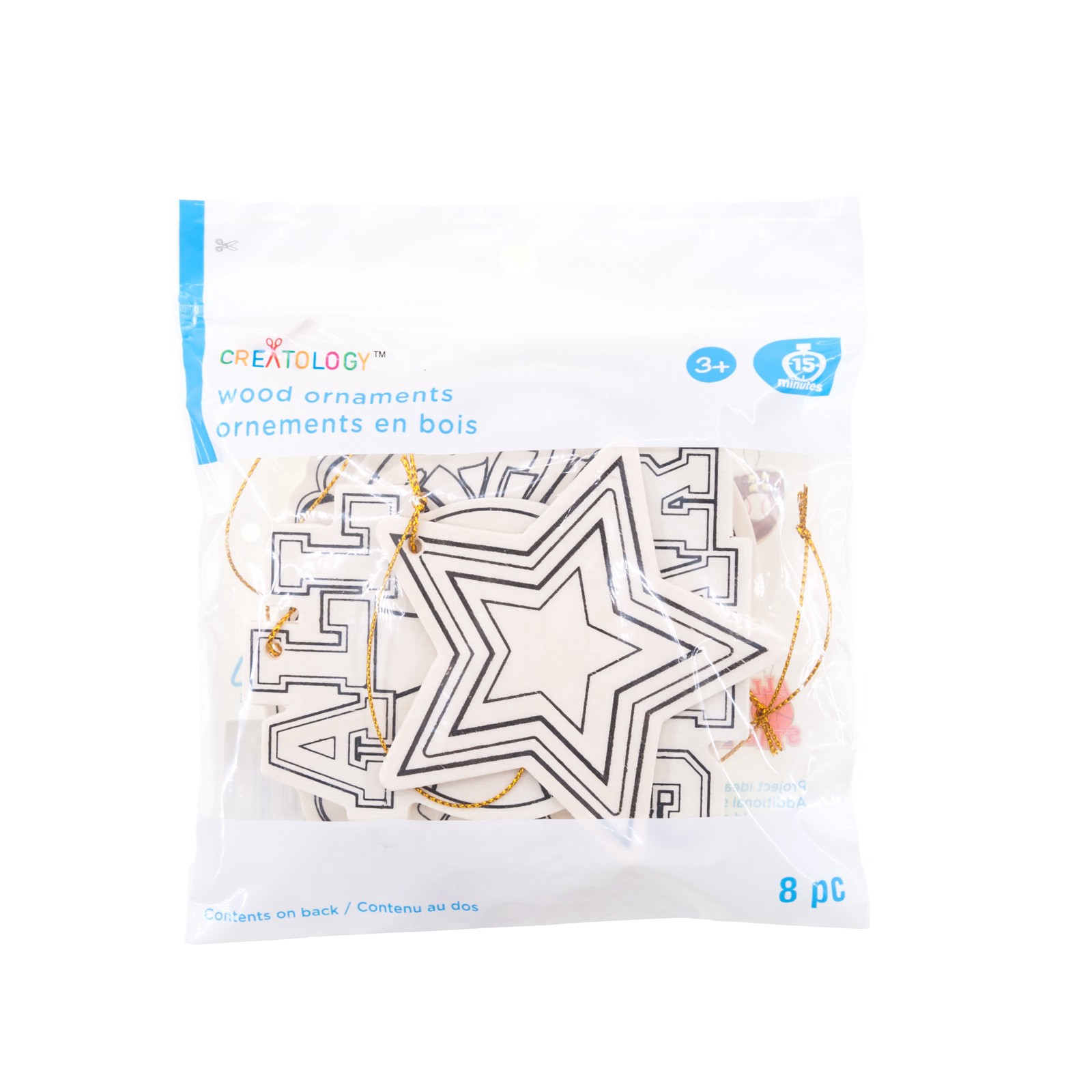 slide 2 of 2, Sports Color-In Wood Ornaments By Creatology, makes 8 ornaments