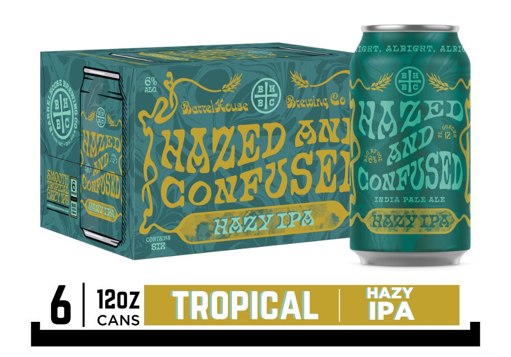 slide 1 of 6, Barrelhouse Hazed And Confused Hazy Ipa Craft Beer, 6 ct; 12 fl oz