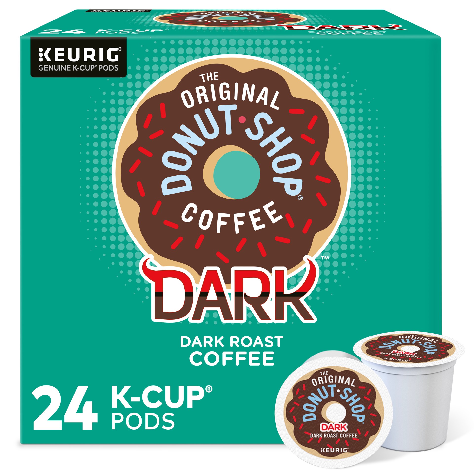 slide 1 of 7, The Original Donut Shop Dark Coffee, Keurig Single-Serve K-Cup Pods, Dark Roast, 24 Count, 24 ct