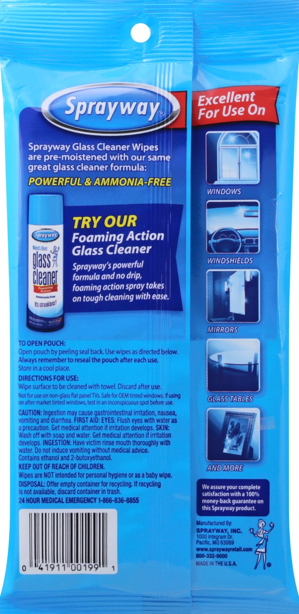 slide 6 of 9, Sprayway Glass Cleaner Wipes 20 ea, 1 ct