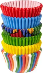 Wilton Primary Print Multi-Colored Mini Bake Cups