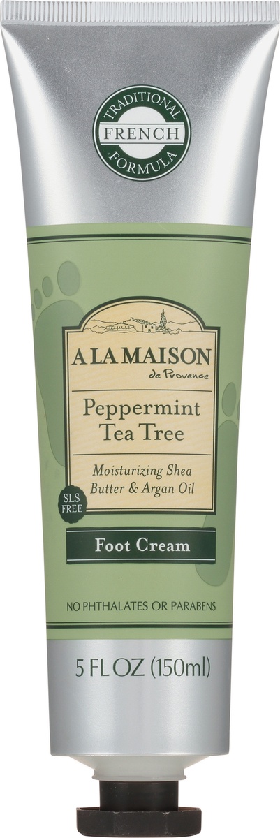 slide 8 of 10, A La Maison Peppermnt Tea Foot Cream, 5 fl oz