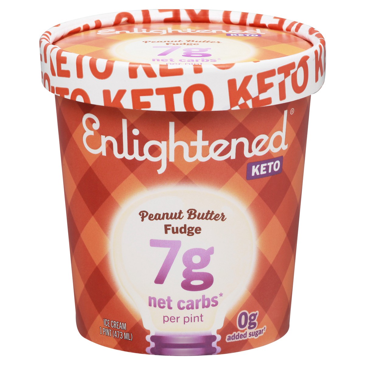 slide 6 of 14, Enlightened Keto Peanut Butter Fudge Ice Cream 1 pt, 1 pint