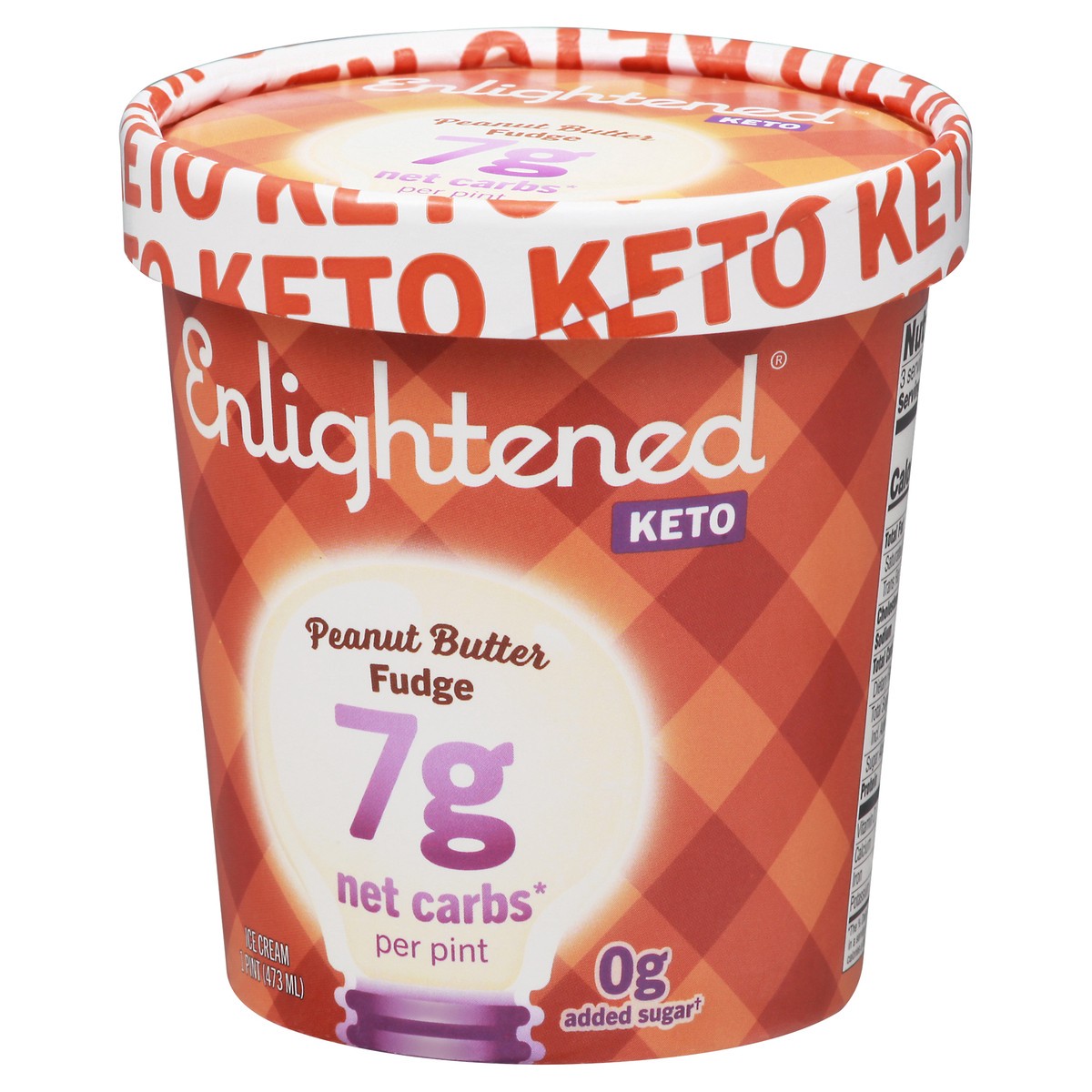 slide 7 of 14, Enlightened Keto Peanut Butter Fudge Ice Cream 1 pt, 1 pint