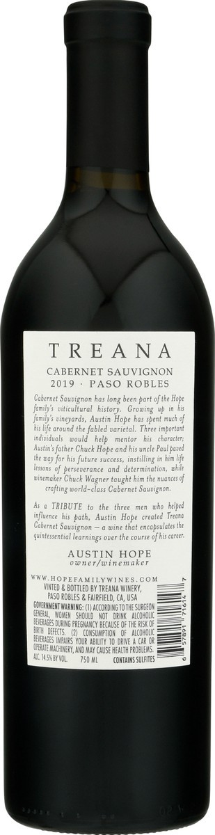 slide 3 of 9, Treana Paso Robles Cabernet Sauvignon 750 ml Bottle, 750 ml