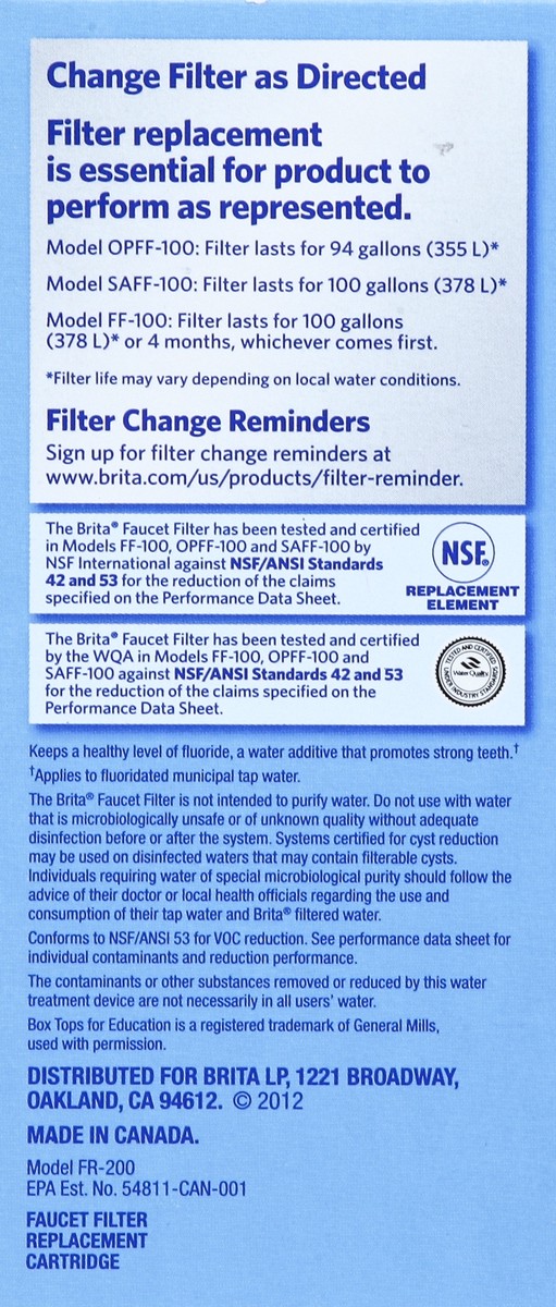 slide 3 of 5, Brita On Tap Faucet Water Filter System Replacement Filters, Chrome, 1 ct