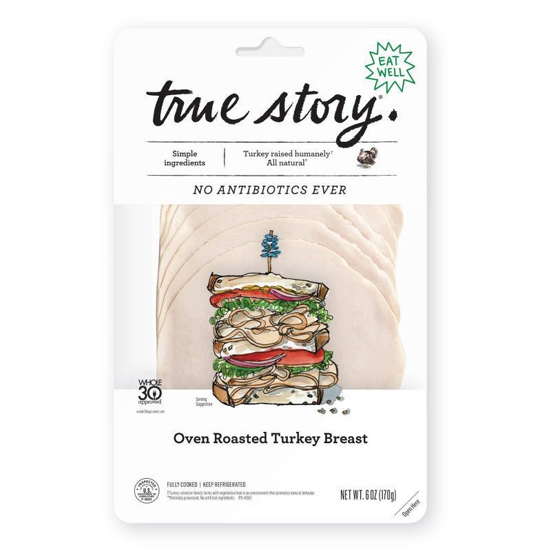 slide 1 of 1, True Story Turkey Breast Oven Roasted, 6 oz, 6 oz