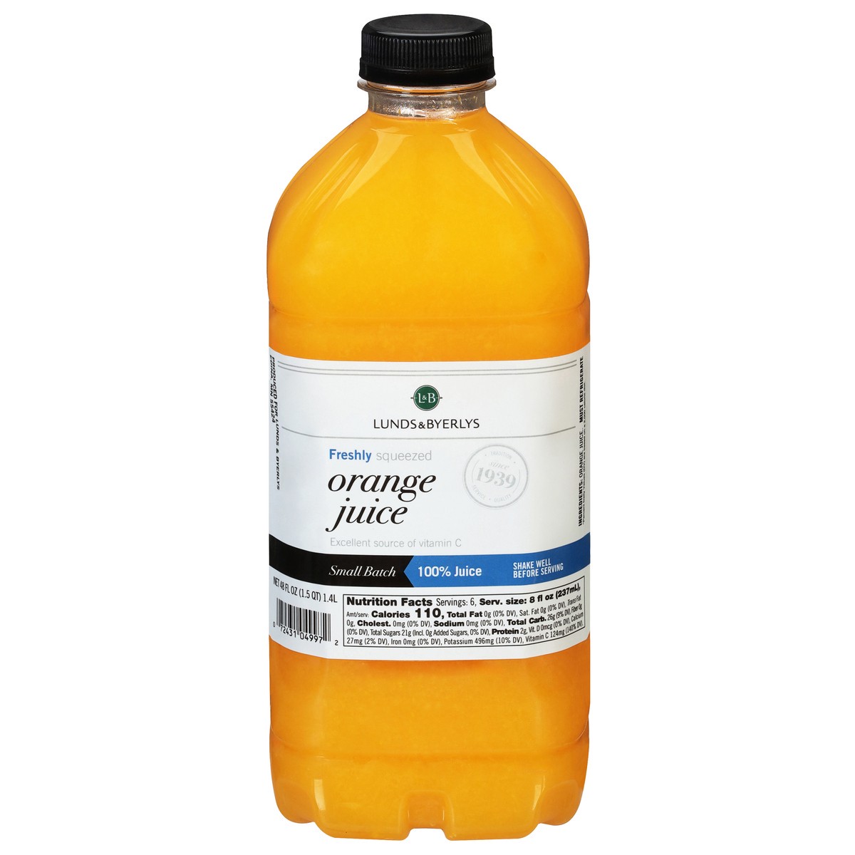 slide 1 of 4, Lunds & Byerlys Freshly Squeezed Orange Juice 48 fl oz, 48 fl oz