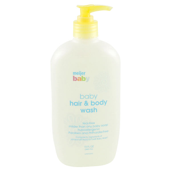 slide 1 of 2, Meijer Baby Tear-Free Baby Hair & Body Wash, 15 oz