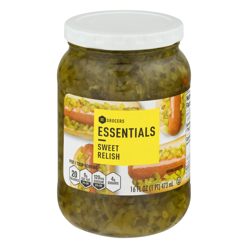 slide 1 of 1, Essentials Relish Sweet, 16 fl oz