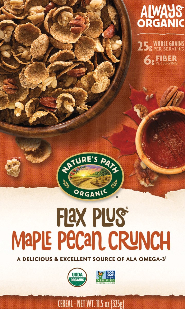 slide 2 of 3, Nature's Path Organic Nature's Path Flax Plus Maple Pecan Crunch Cereal, 11.5 oz