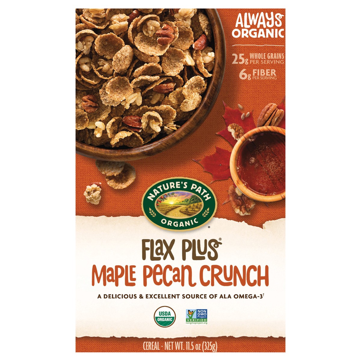 slide 1 of 3, Nature's Path Organic Nature's Path Flax Plus Maple Pecan Crunch Cereal, 11.5 oz