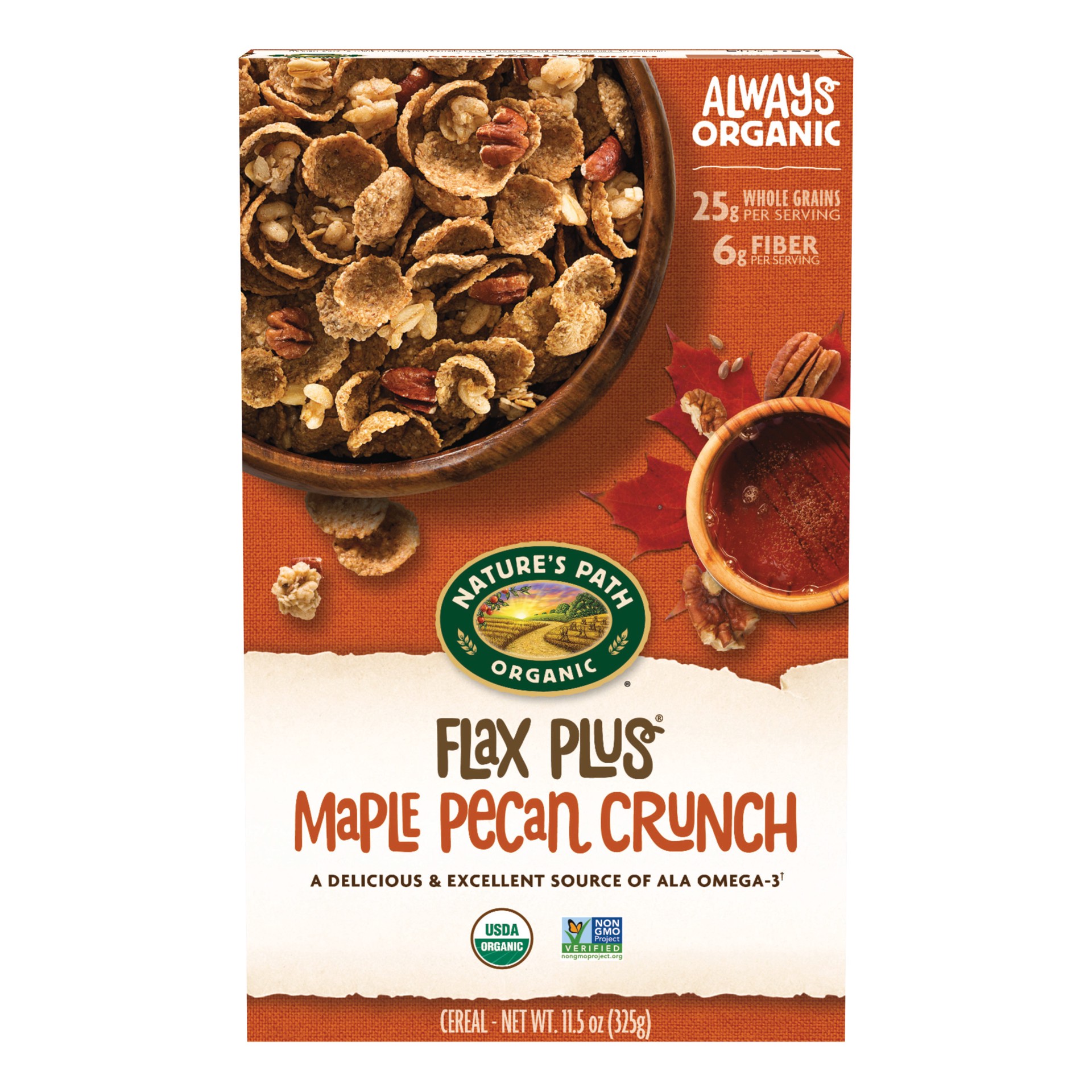 slide 1 of 3, Nature's Path Organic Nature's Path Flax Plus Maple Pecan Crunch Cereal, 11.5 oz