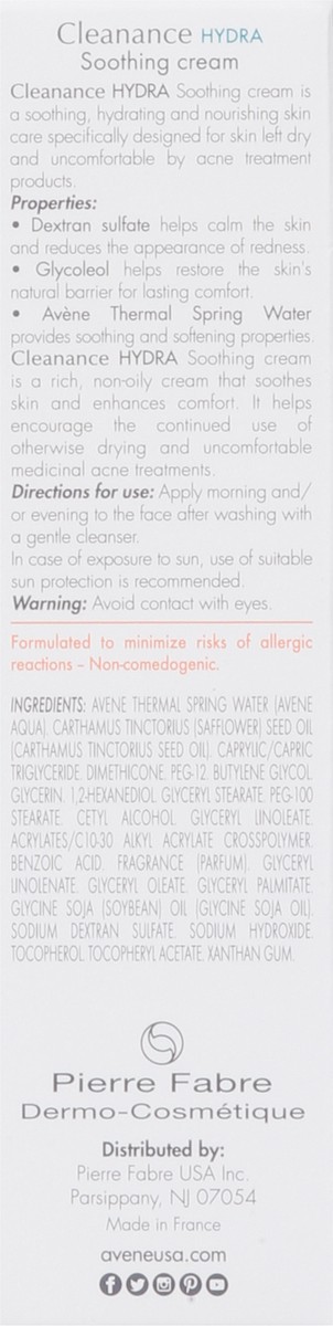 slide 8 of 9, Avène Cleanance Hydra Soothing Cream 1.3 fl oz, 1.3 fl oz