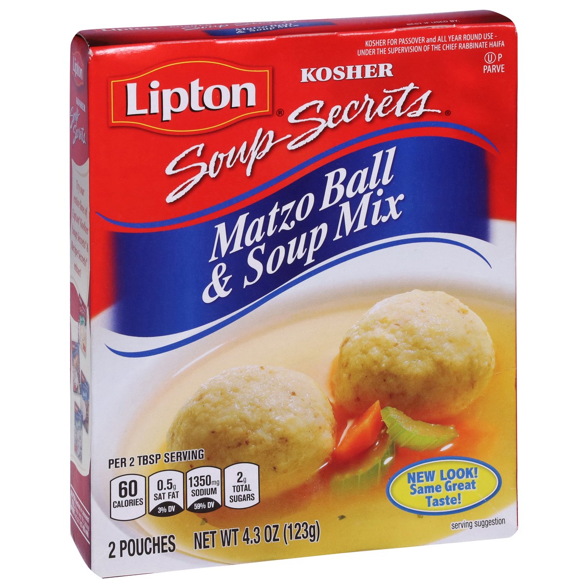 slide 2 of 9, Lipton Kosher Matzo Ball & Soup Mix, 4.3 oz