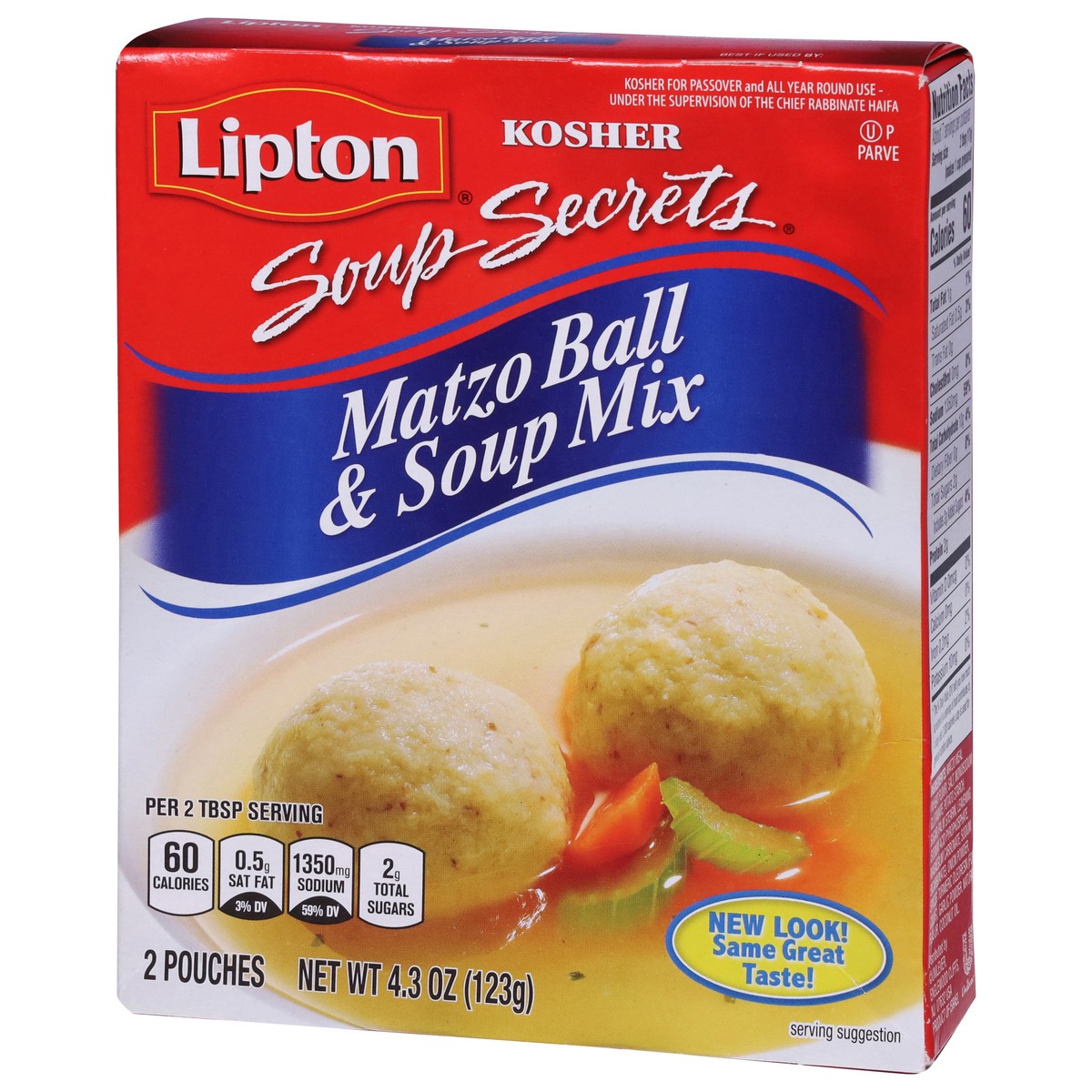 slide 3 of 9, Lipton Kosher Matzo Ball & Soup Mix, 4.3 oz