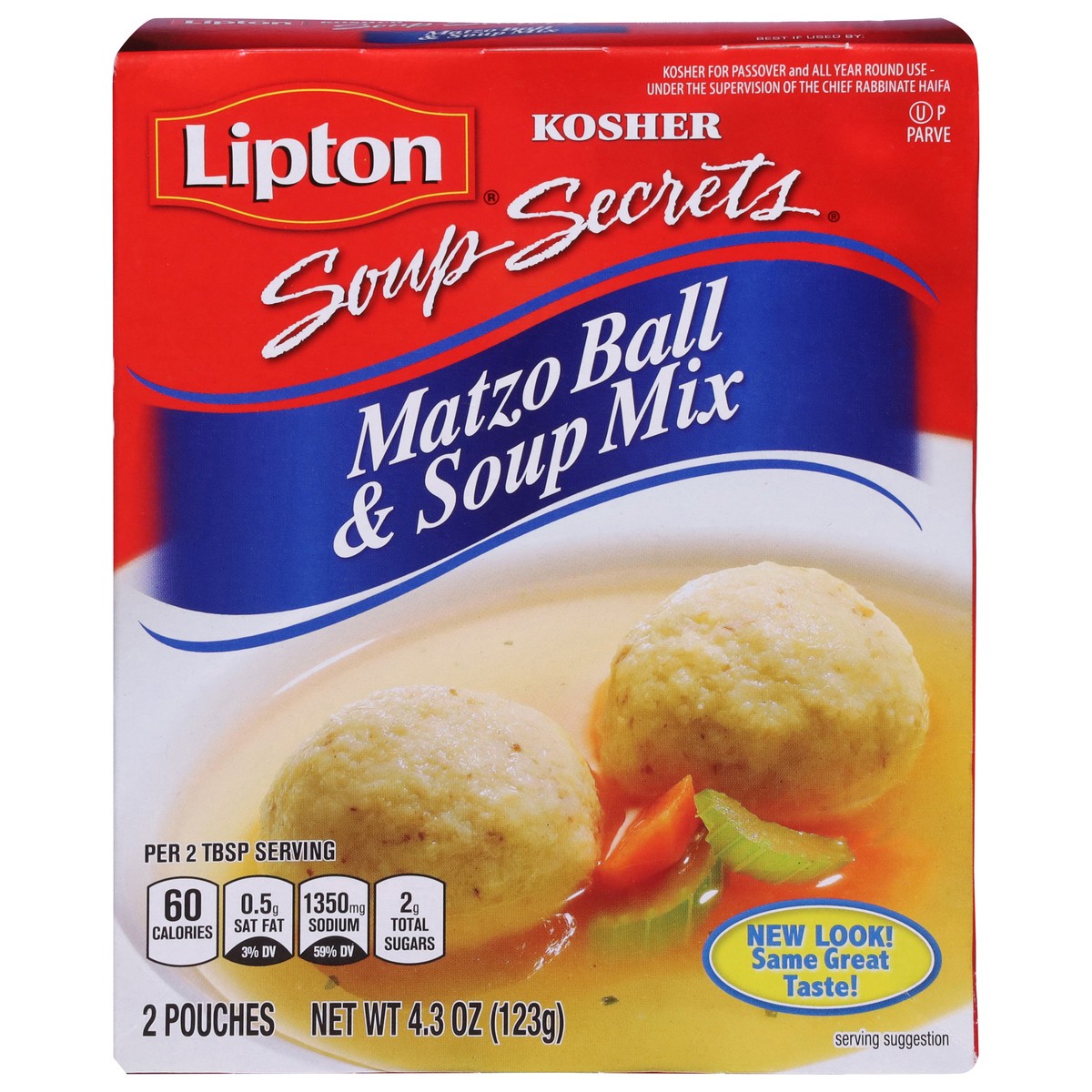 slide 1 of 9, Lipton Kosher Matzo Ball & Soup Mix, 4.3 oz