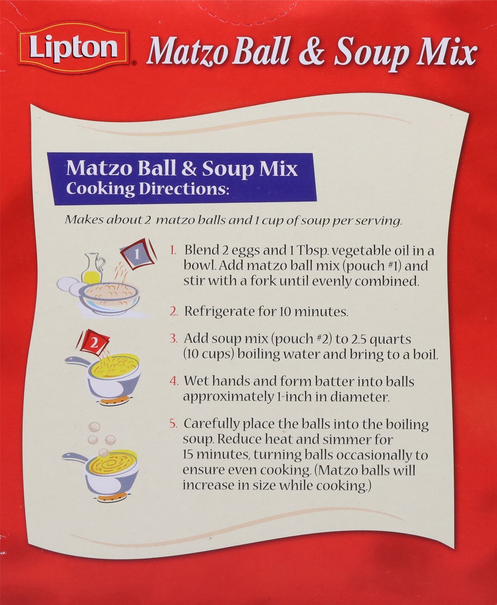 slide 5 of 9, Lipton Kosher Matzo Ball & Soup Mix, 4.3 oz