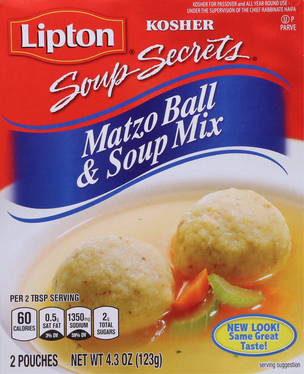 slide 6 of 9, Lipton Kosher Matzo Ball & Soup Mix, 4.3 oz