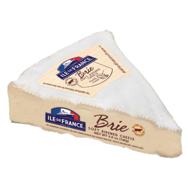 slide 1 of 1, Ile de France Soft Double Cream Brie Wedge, 4.8 oz