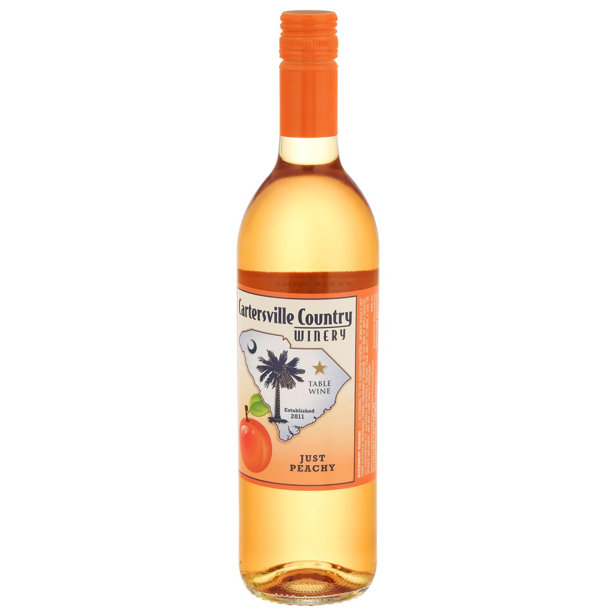 slide 8 of 9, Cartersville Country Winery Cartersville Country Just Peachy Fruit Wine, 750 ml