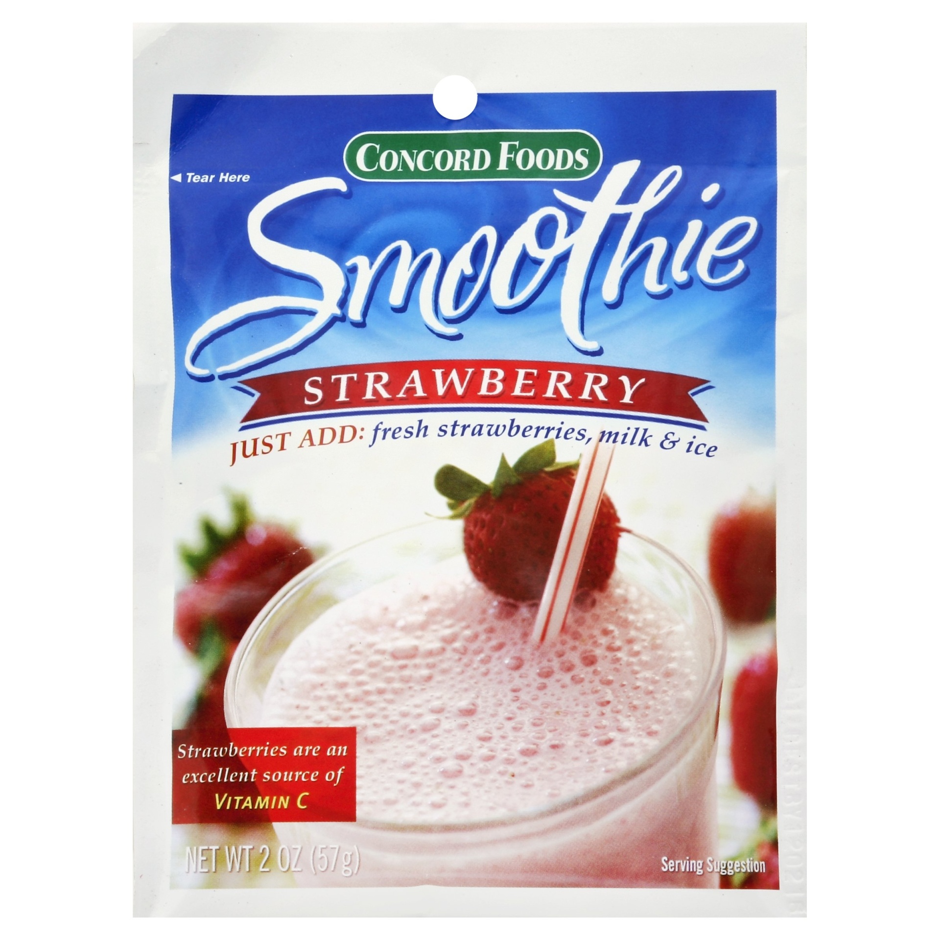 slide 1 of 1, Concord Foods Strawberry Smoothie Mix, 2 oz