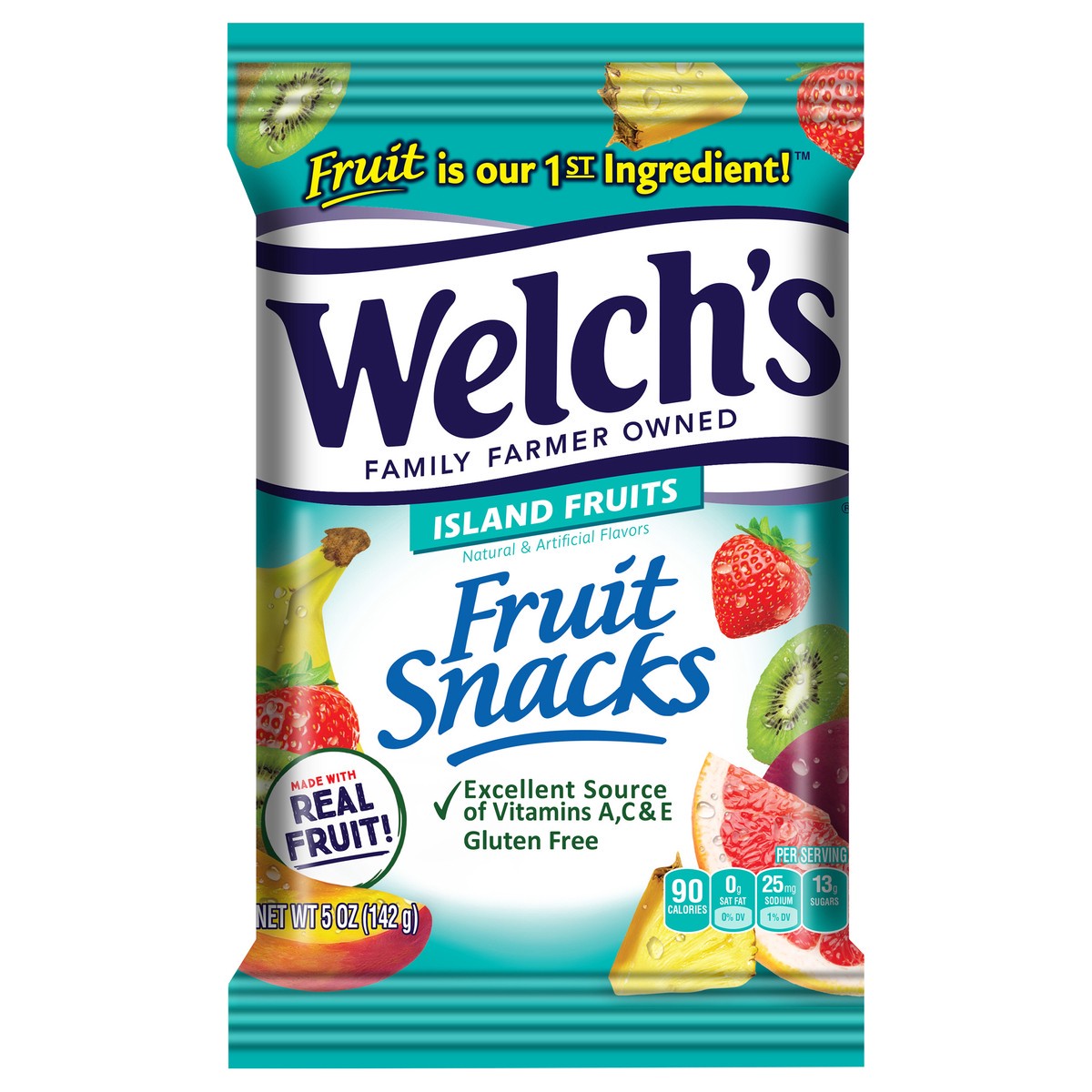 slide 1 of 2, Welch's Island Fruits Fruit Snacks 5oz Peg Bag, 5 oz