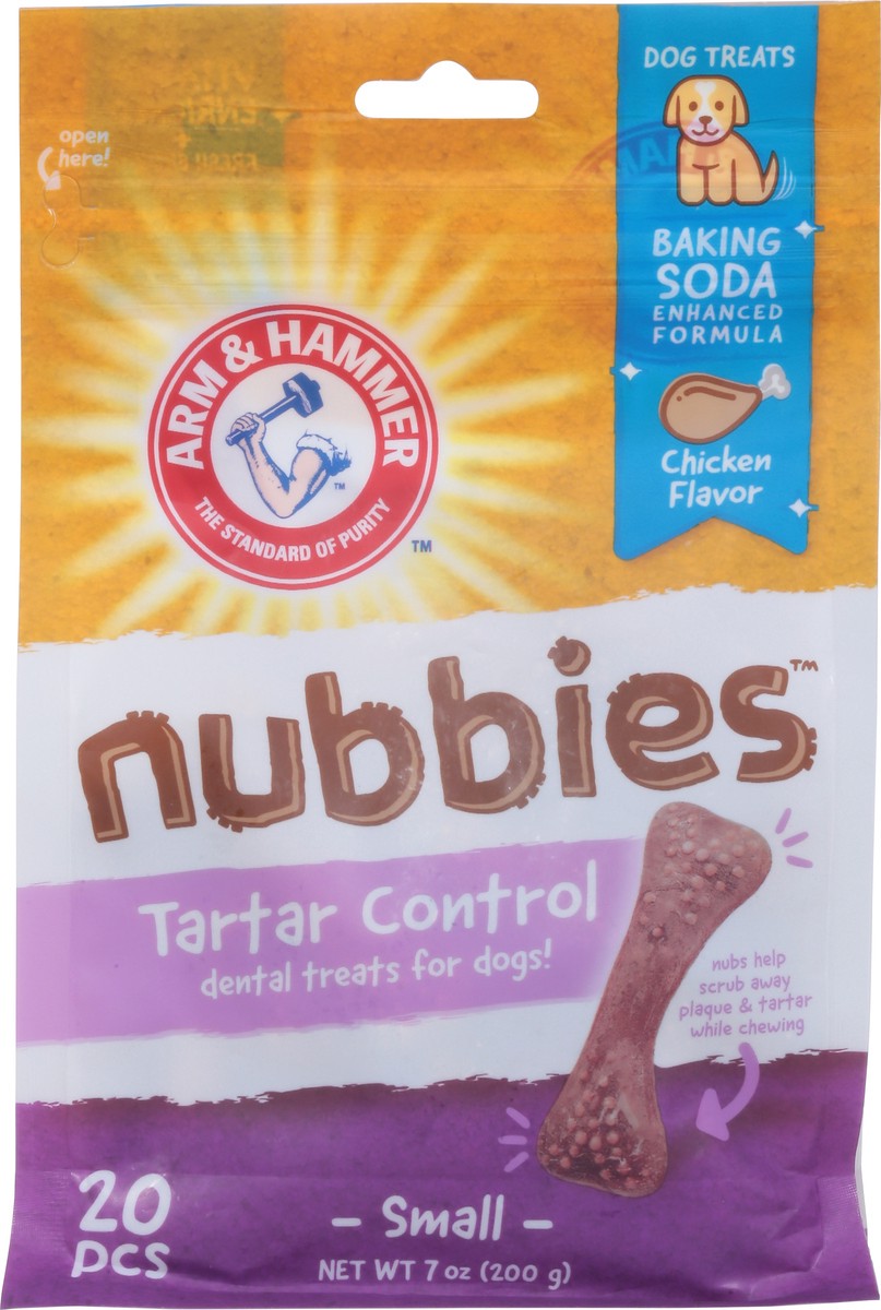 slide 8 of 10, ARM & HAMMER Dental Treats Nubbies Originals for Dogs in Chicken Flavor, 20 ct