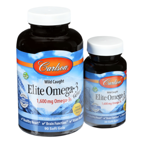 slide 1 of 1, Carlson Elite Omega-3 Gems Soft Gels, 120 ct; 800 mg