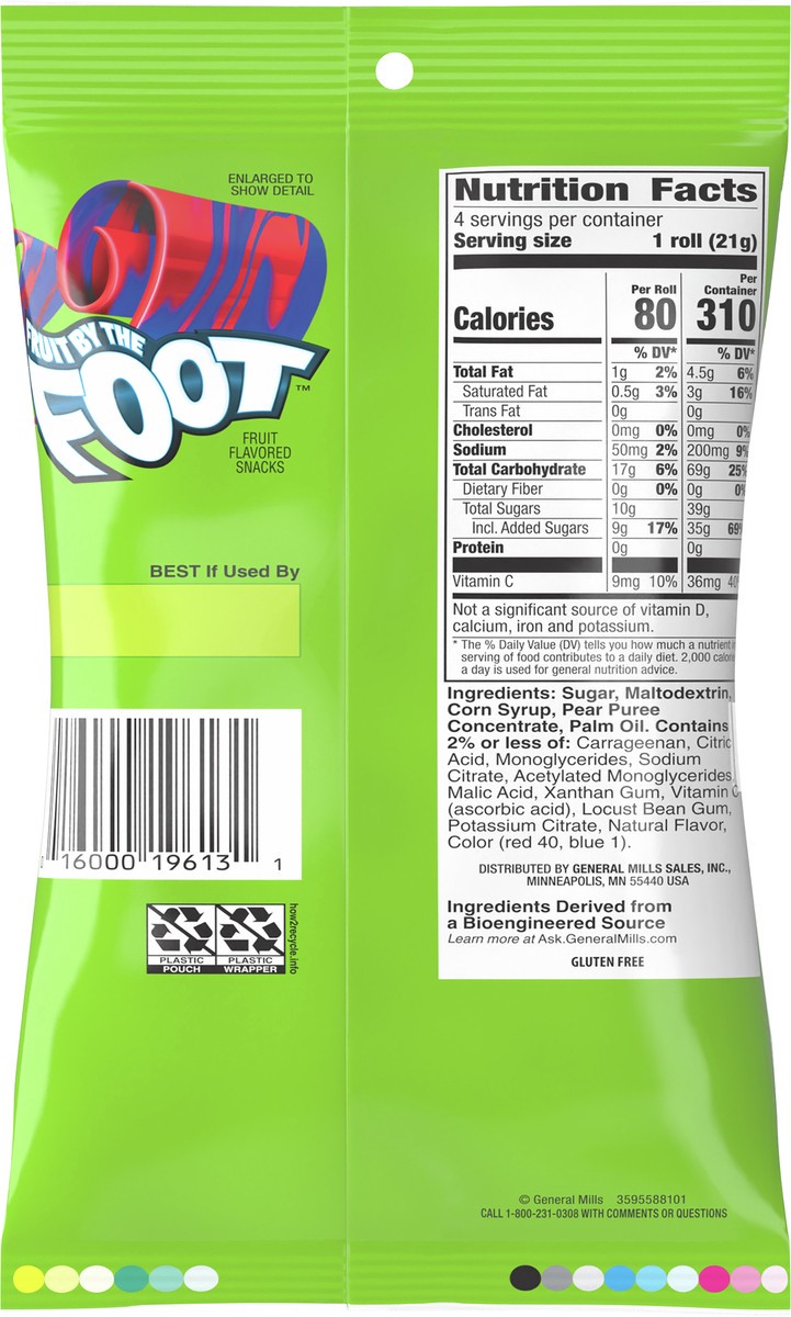 slide 4 of 9, Fruit by the Foot Fruit Flavored Snacks, Berry Tie-Dye, 4 ct, 4 ct