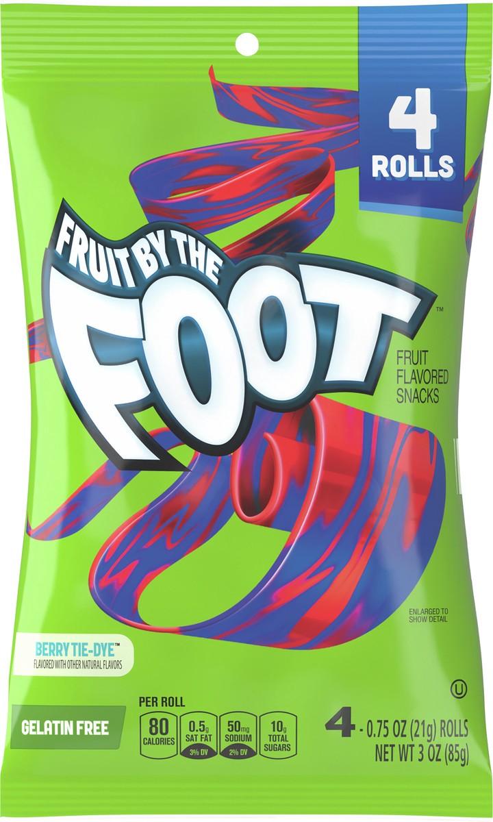 slide 5 of 9, Fruit by the Foot Fruit Flavored Snacks, Berry Tie-Dye, 4 ct, 4 ct