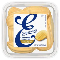 Entenmann's Ultimate Madeleines Cakes, 10 oz, Butter Mini Cookies, Container