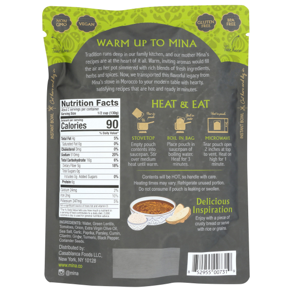 slide 5 of 5, Mina Addis Moroccan Lentil Stew 10 oz, 10 oz