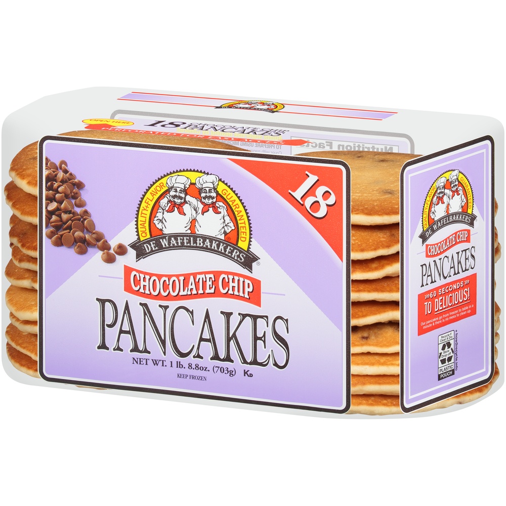 De Wafelbakkers Chocolate Chip Pancakes 24 oz Shipt