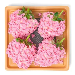 H-E-B Bakery Gourmet White Chocolate-Dipped Strawberries - Pink Curls