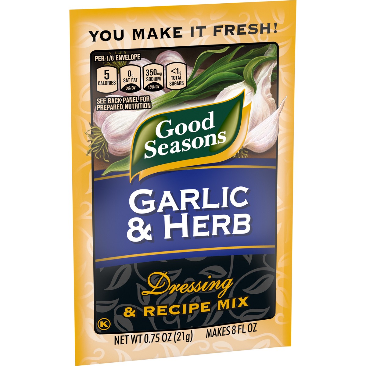 slide 8 of 9, Good Seasons Garlic & Herb Dressing & Recipe Seasoning Mix, 0.75 oz Packet, 0.75 oz