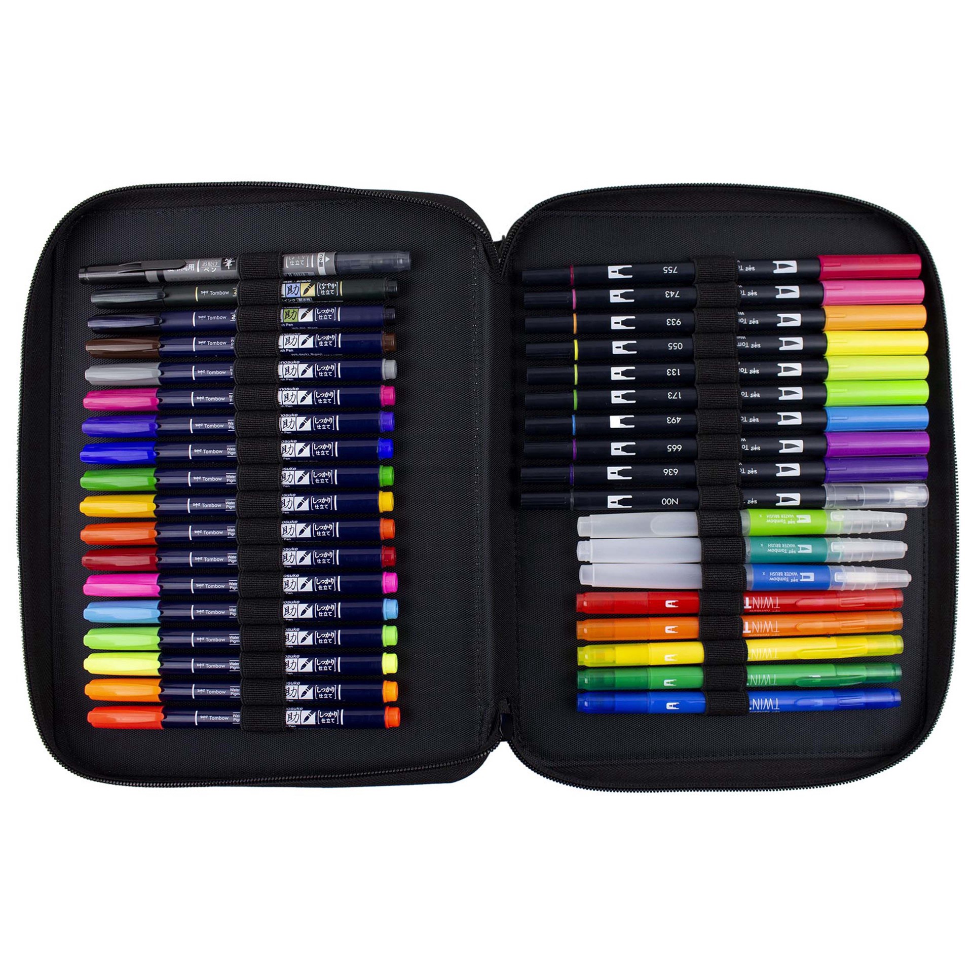 slide 3 of 10, Tombow Black Zipper Marker Case, 8 in x 10.5 in