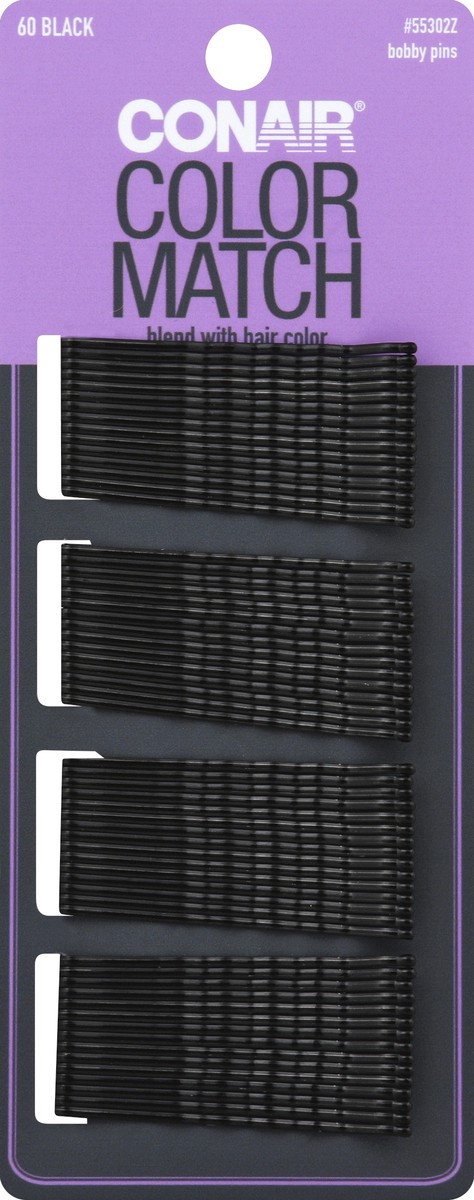 slide 4 of 6, Conair Bobby Pins - Black, 60 ct