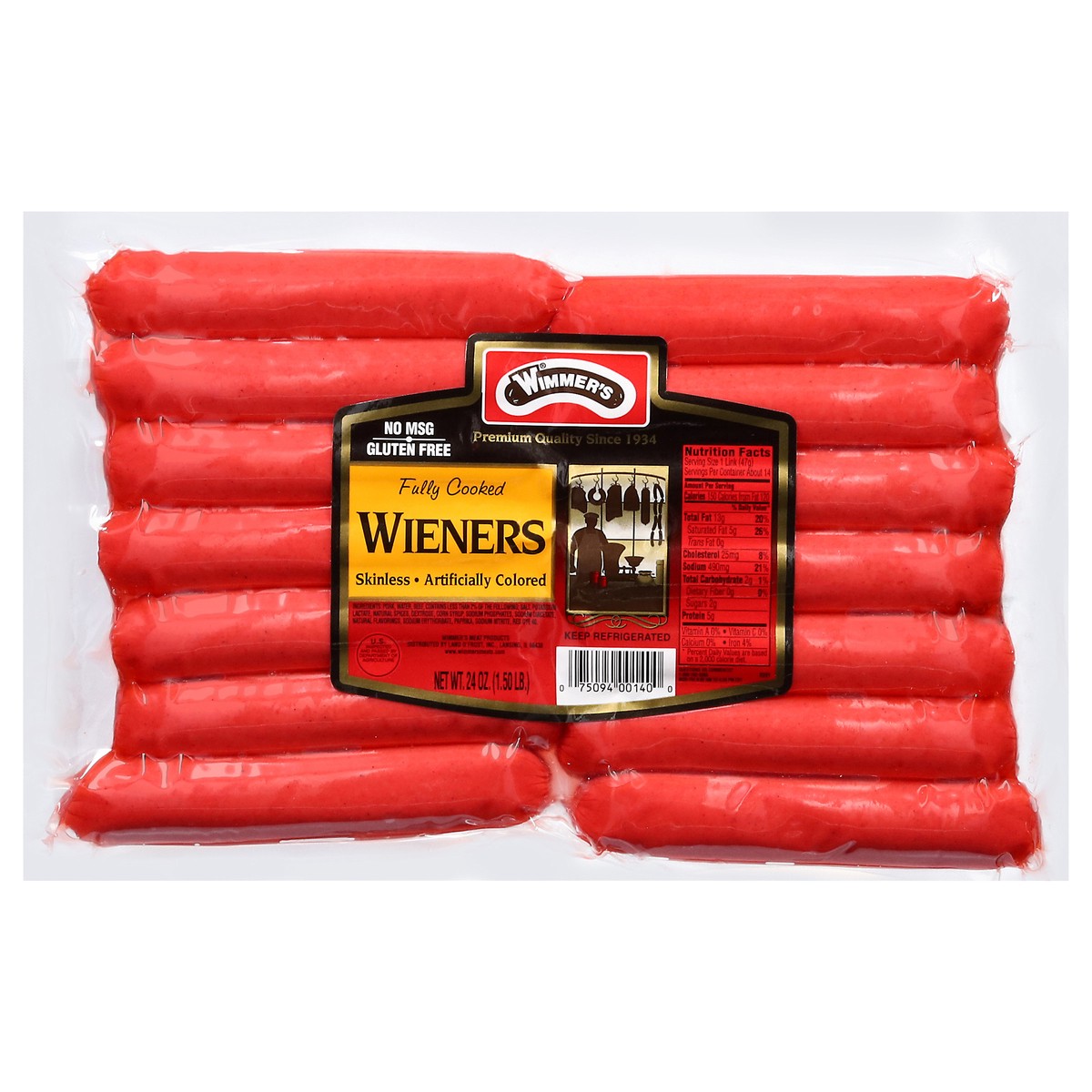 slide 1 of 9, Wimmer's Wieners, 24 oz